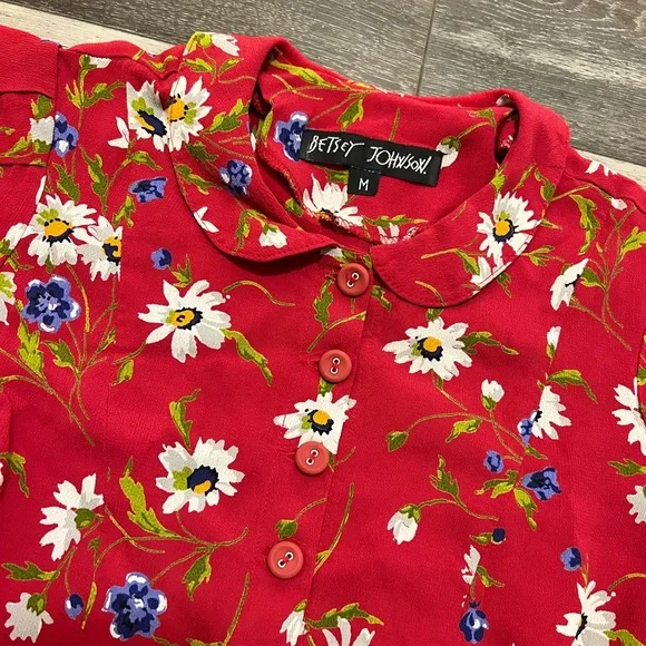 🚫SOLD🚫 Vintage 90’s Betsey Johnson Grunge Floral Babydoll Dress - Picture 3 of 4